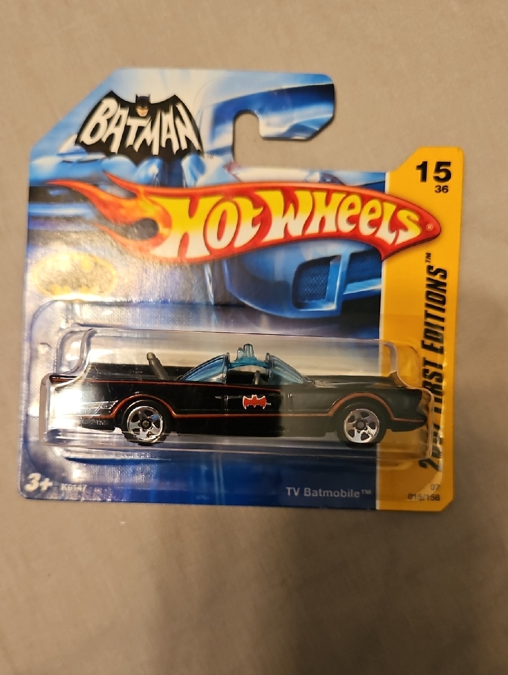 2007 Hot Wheels 1966 TV Batmobile First Editions 15/36 Short Card - Honeycomb